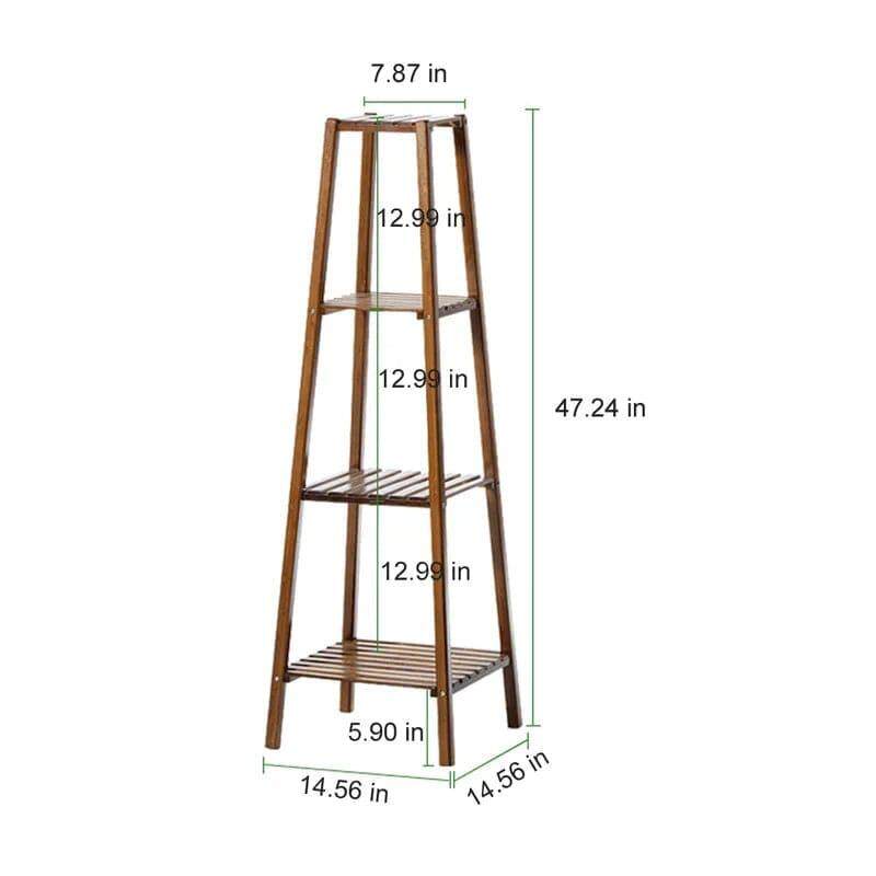 Plant Stand: 4-Tier Wooden Plant Stand