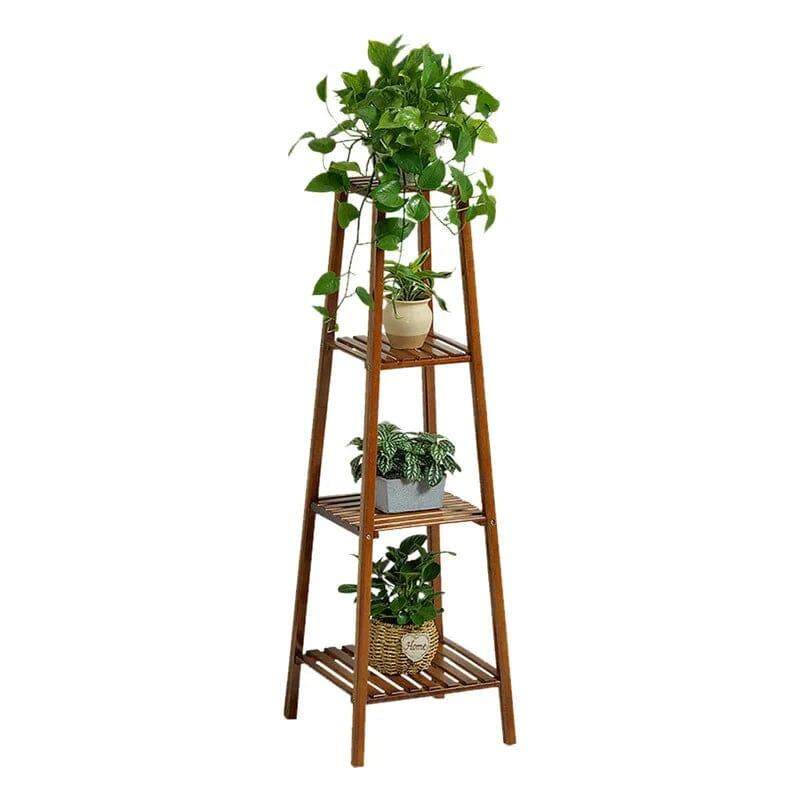 Plant Stand: 4-Tier Wooden Plant Stand