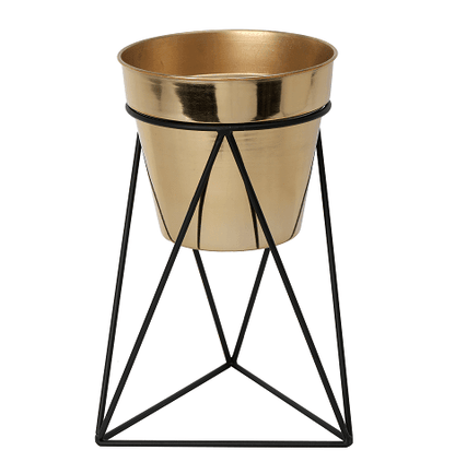 Triad Pot Stand in Gold & Black