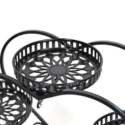 Plant Stand: Round Etagere Metal Plant Stand