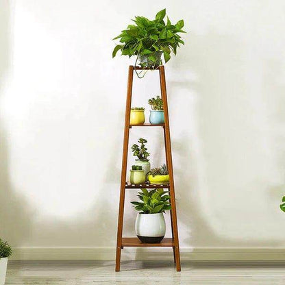 Plant Stand: 4-Tier Wooden Plant Stand