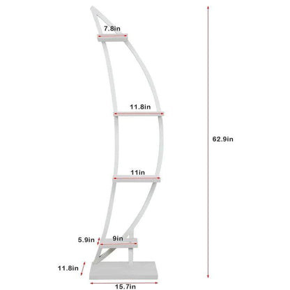 Plant Stand: Curved Multi-Tiered Plant Stand