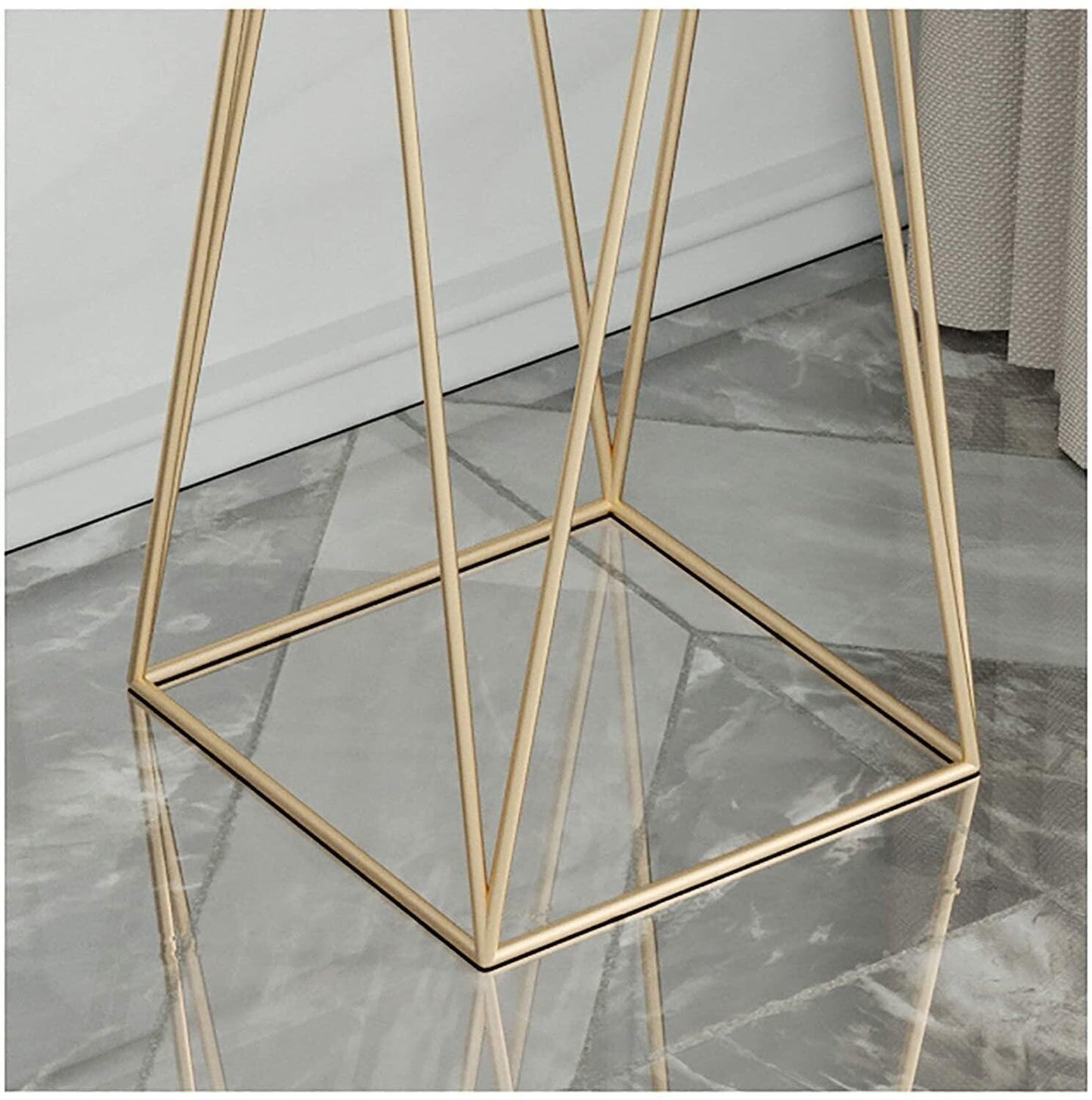 Planters for Indoor - Outdoor Plants & Modern Metal Floor Tall Plant Stand for Garden, Balcony & Living Room & Mid Century Plant Stands with Pots Set of 2