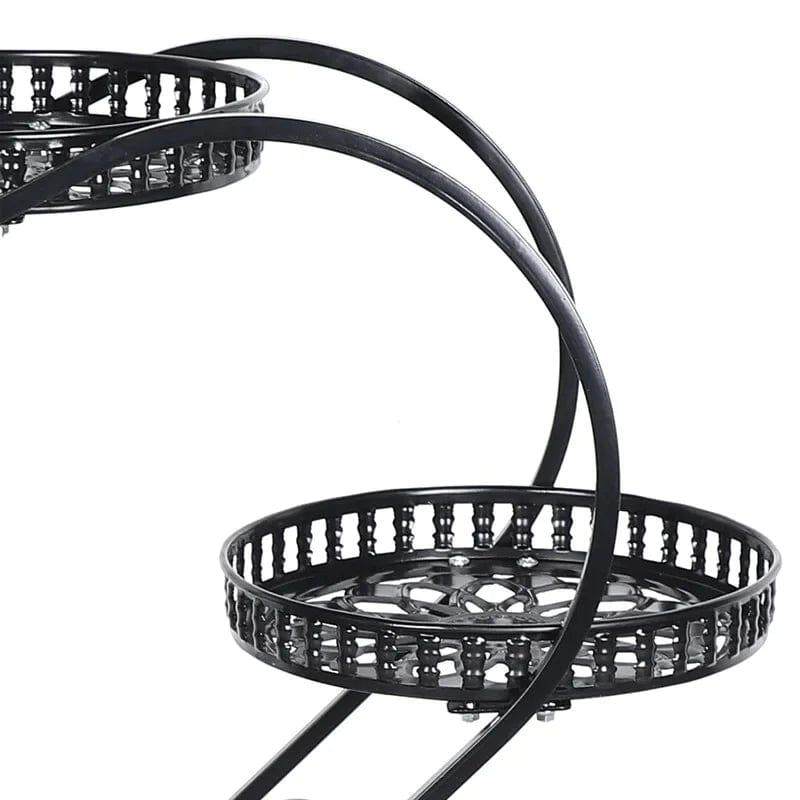 Plant Stand: Round Etagere Metal Plant Stand