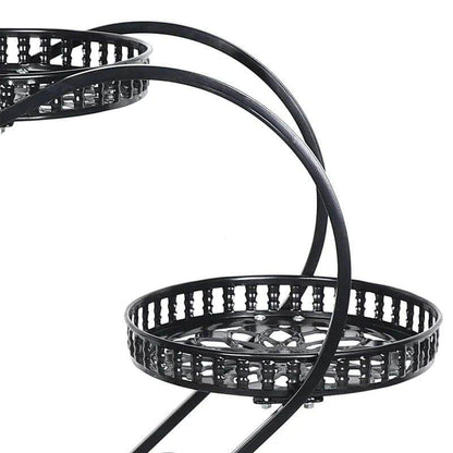 Plant Stand: Round Etagere Metal Plant Stand